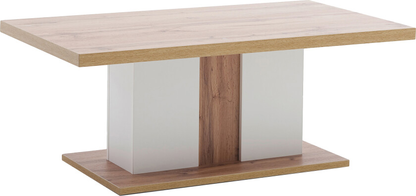 Degaust Sofabord 115 cm - Hvit/Eikefarge