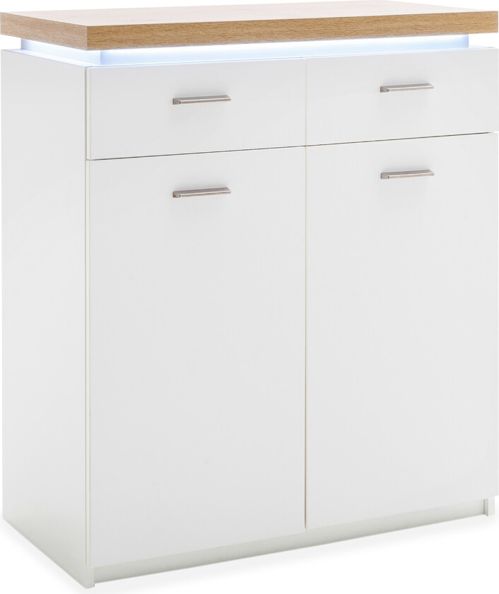 Degaust Kommode 85 cm - Hvit / Eik