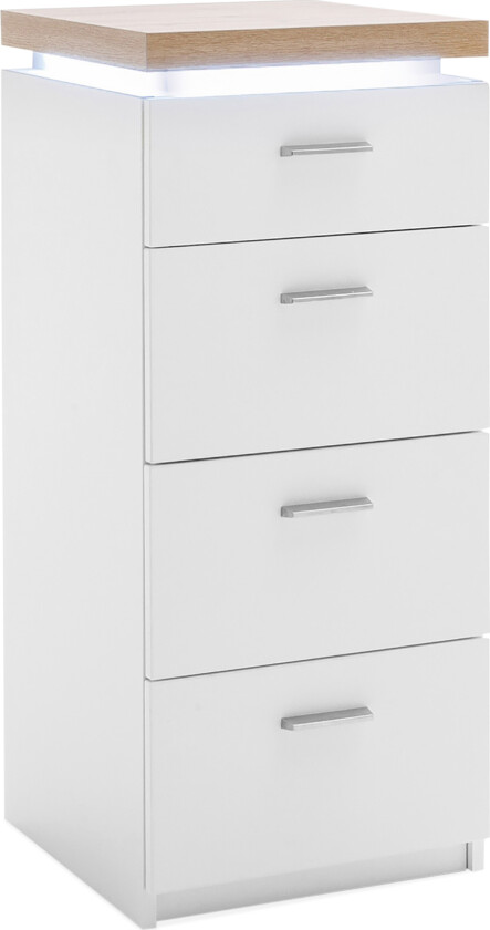 Degaust Kommode 42 cm - Hvit / Eik