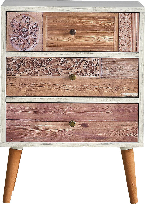 Quivoz Kommode 50 cm - Hvit / Valnøtt