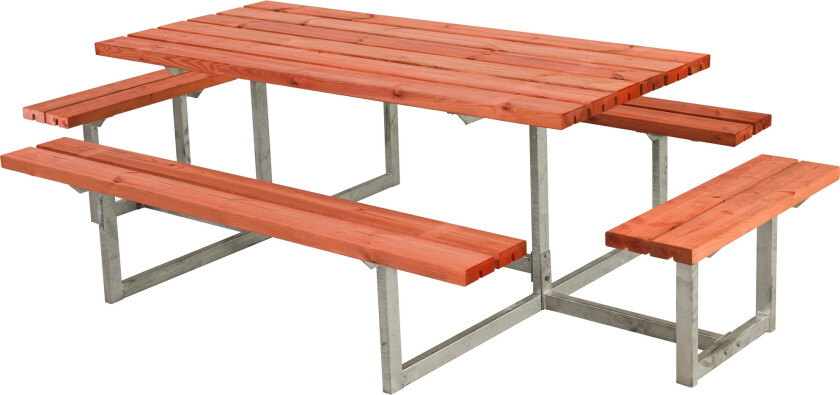 PLUS Basic Benksett med 2 Påbyggd 260 cm Grunnmalt Teak -