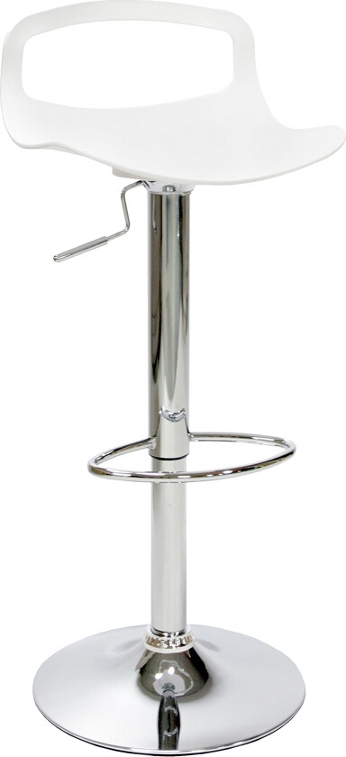 Andy Barstol - Hvit / Krom