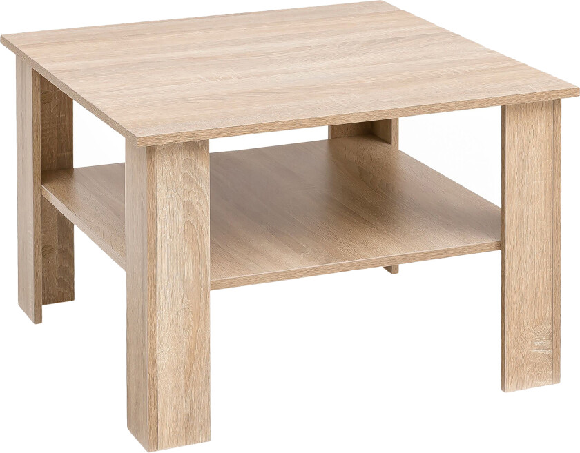 Bulanda Sofabord 60 cm med Oppbevaringshylle - Natur