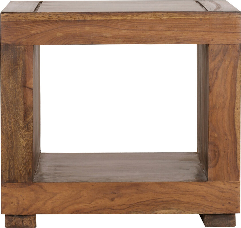 Vandemark Sofabord 50 cm med Oppbevaringshylle - Massivt Tre