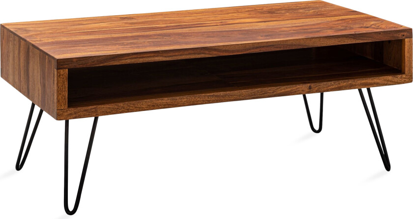 Virworthy Sofabord 100 cm - Massivt Tre/Svart