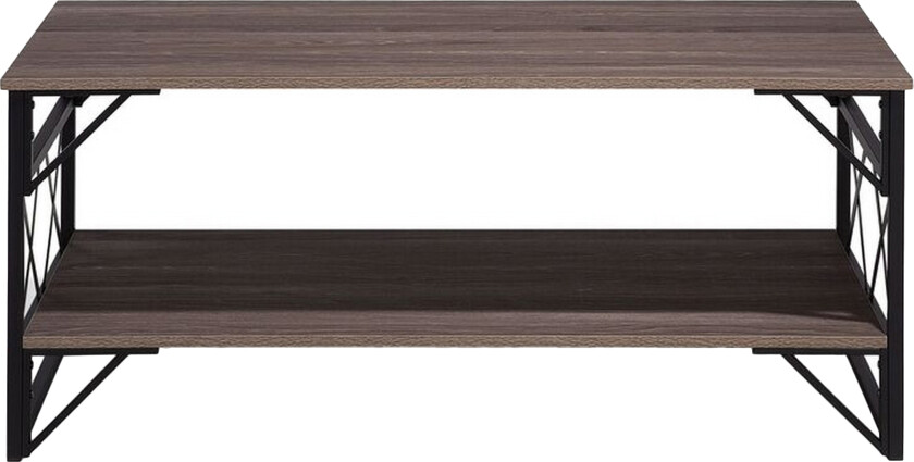 Kindertofte Sofabord 120 cm med Oppbevaringshylle - Brungrå