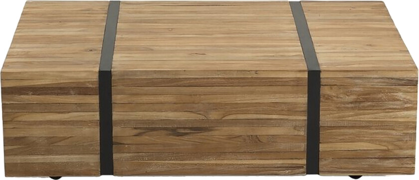 Amlin Sofabord 110 cm på Hjul - Brun/Svart