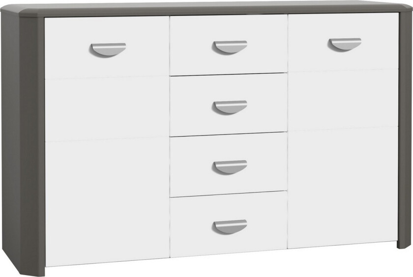 Millhall Kommode 133 cm - Grå/Hvit