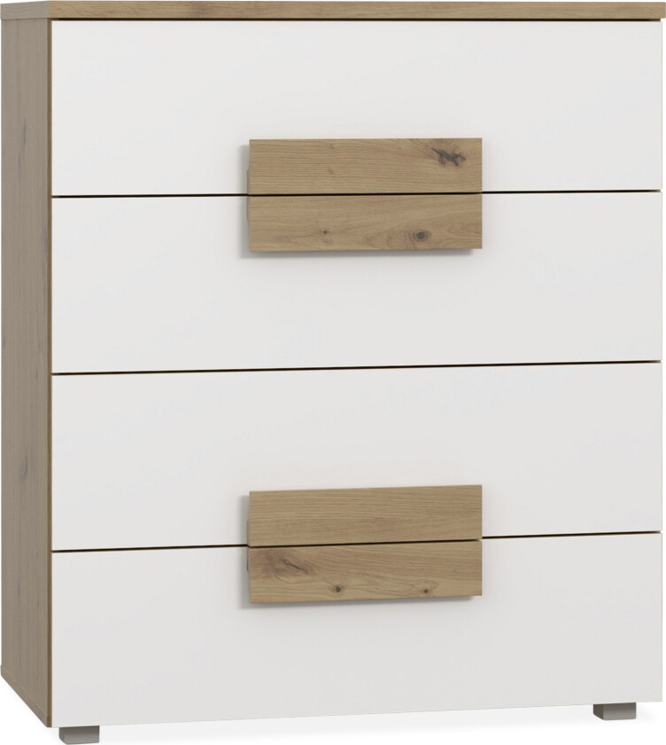 Eochar Kommode 80 cm - Brun/Hvit