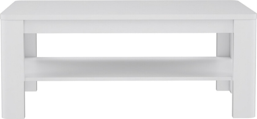 Gowhole Sofabord 110 cm med Oppbevaringshylle - Hvit