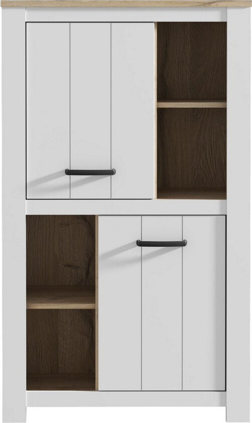 Crumpton Skjenk 87 cm - Hvit/Brun