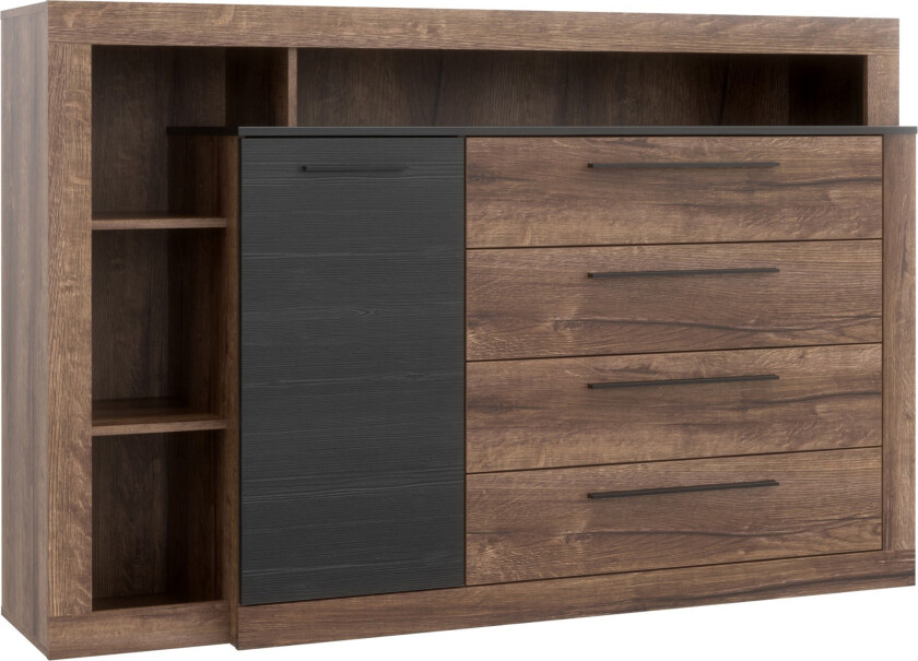 Hither Kommode 161 cm - Brun/Svart