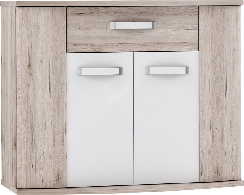 Burlton Kommode 99 cm - Brun/Hvit