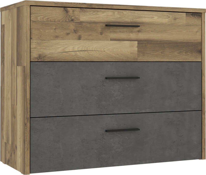 Scrafton Kommode 100 cm - Grå/Brun