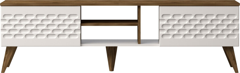 Hejde TV-Benk 180 cm - Hvit/Brun