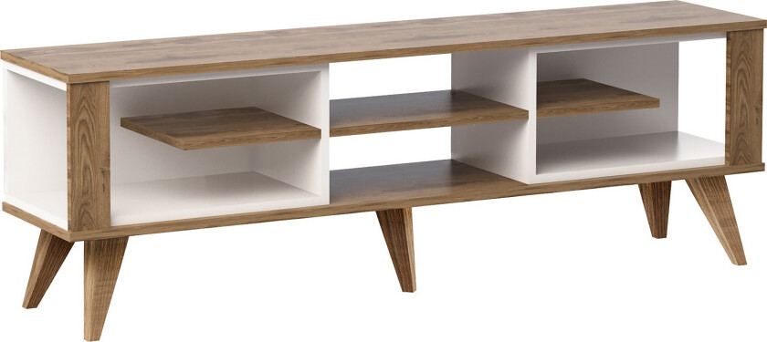 Hejde TV-Benk 160 cm - Brun/Hvit