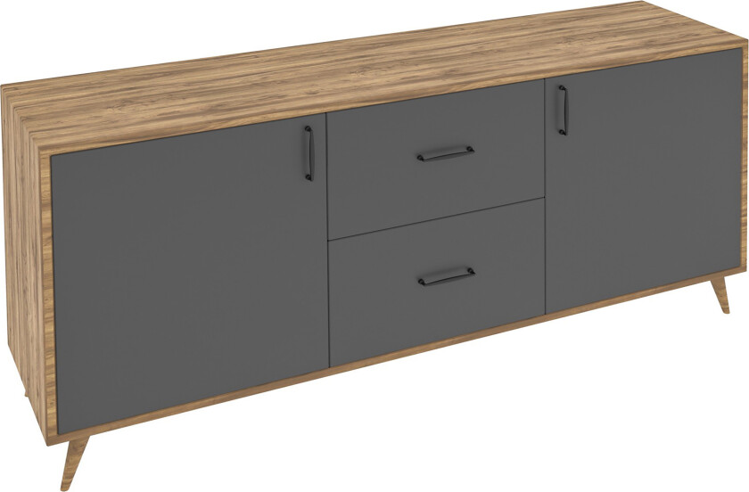 Myrvallen Skjenk 160 cm - Brun/Grå