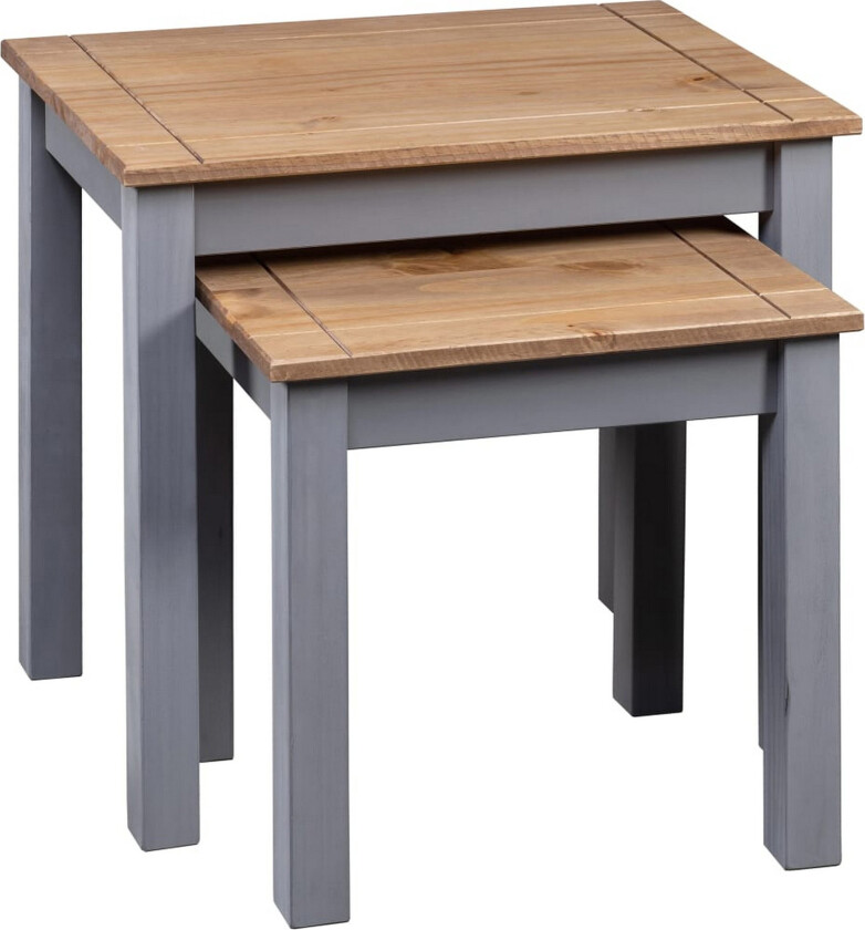 Stablebord 2 stk grå heltre furu Panama Range -