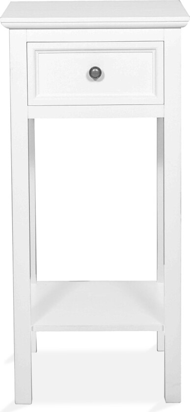Cleana Nattbord 75 cm med Oppbevaring Skuff - Hvit