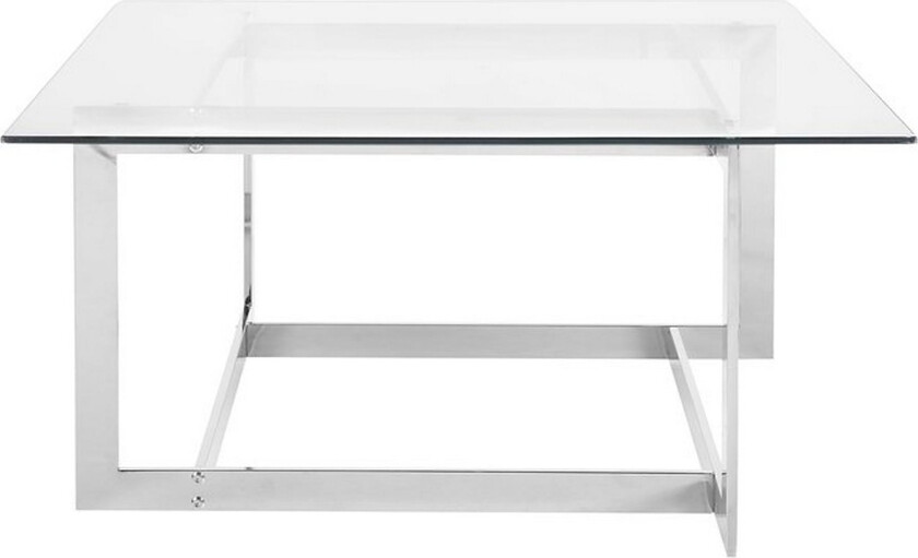 Crystal Sofabord 80 cm - Sølv