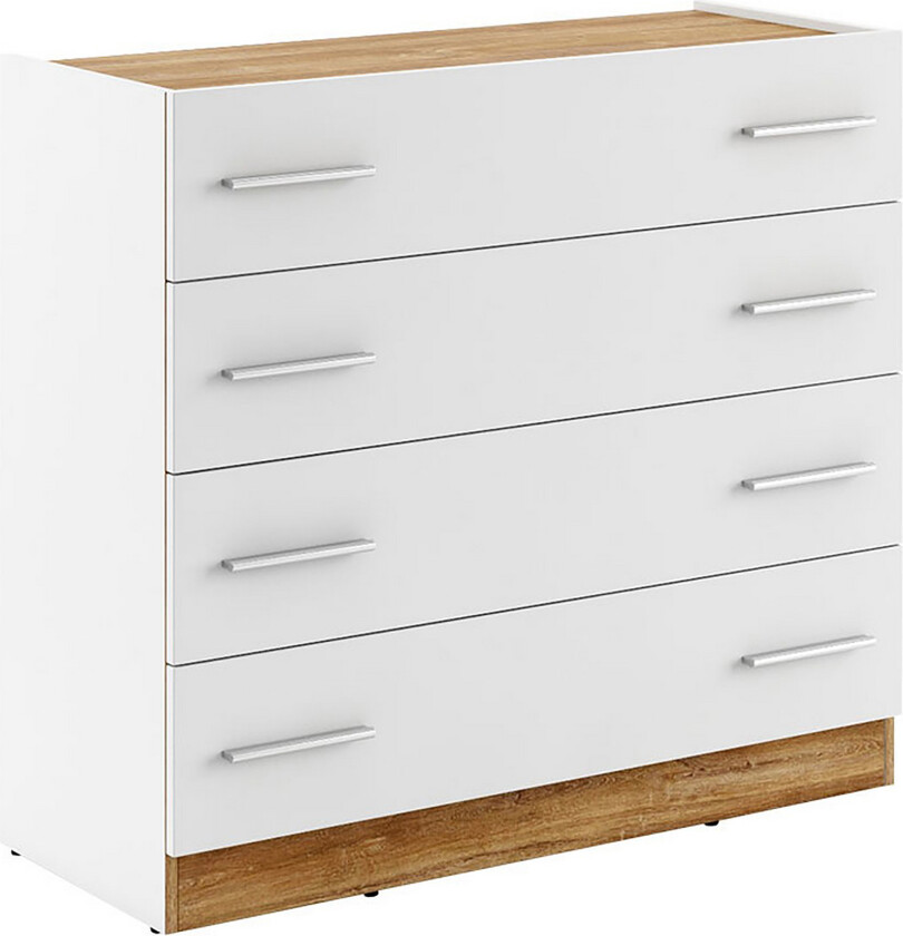 Dentro Kommode 100x40x90 cm - Beige / Hvit