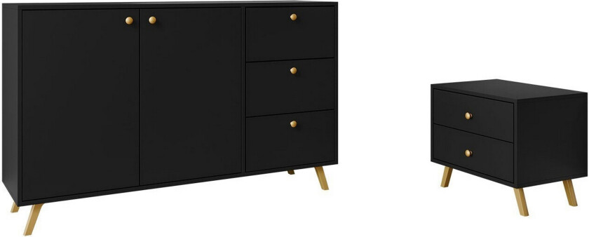 Emyvale Møbelsett For Barnerom - Svart