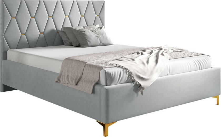 Boisdale Sengeramme 160x200 cm - Lysegrå