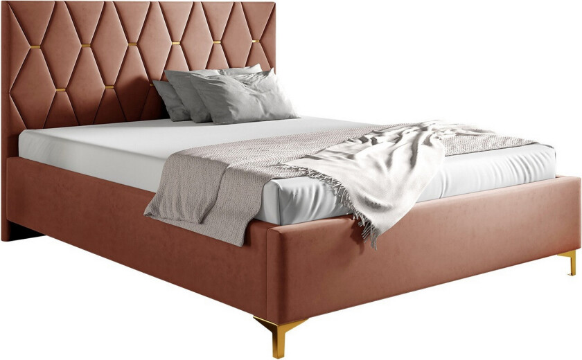 Boisdale Sengeramme 140x200 cm - Rosa/Beige