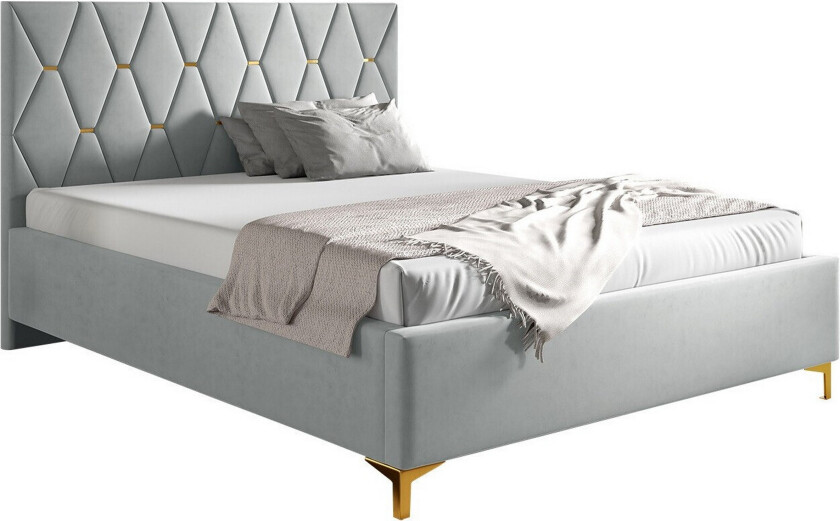 Boisdale Sengeramme 140x200 cm - Lysegrå