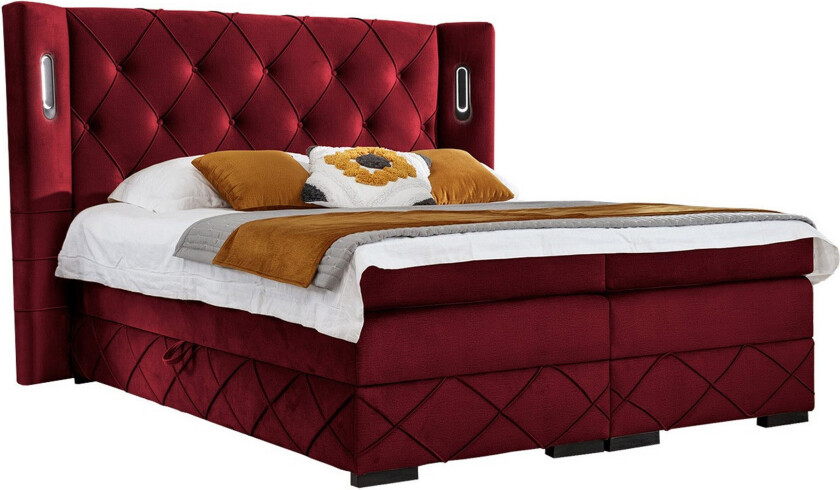 Bilde av Boisdale Sengeramme 200x200 cm - Rød