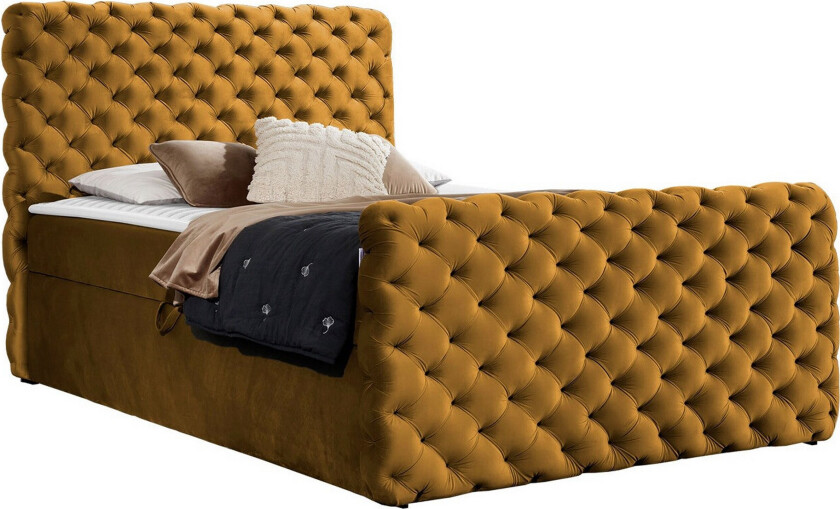 Almancil Sengeramme 200x200 cm - Mørkegul