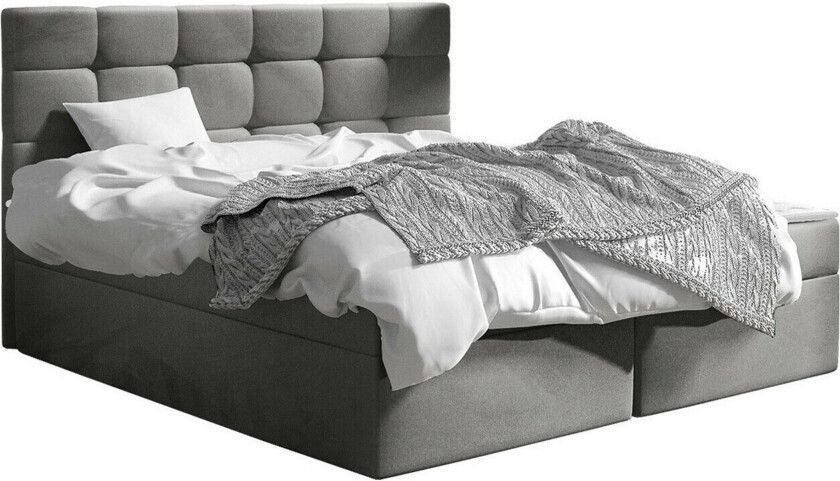 Kintore Kontinentalseng 180x200 cm - Lysegrå