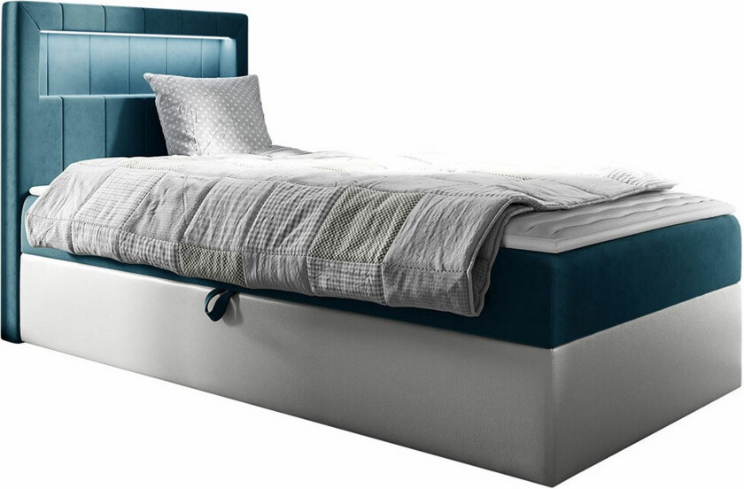 Boisdale Sengeramme 100x200 cm - Turkis/Brun