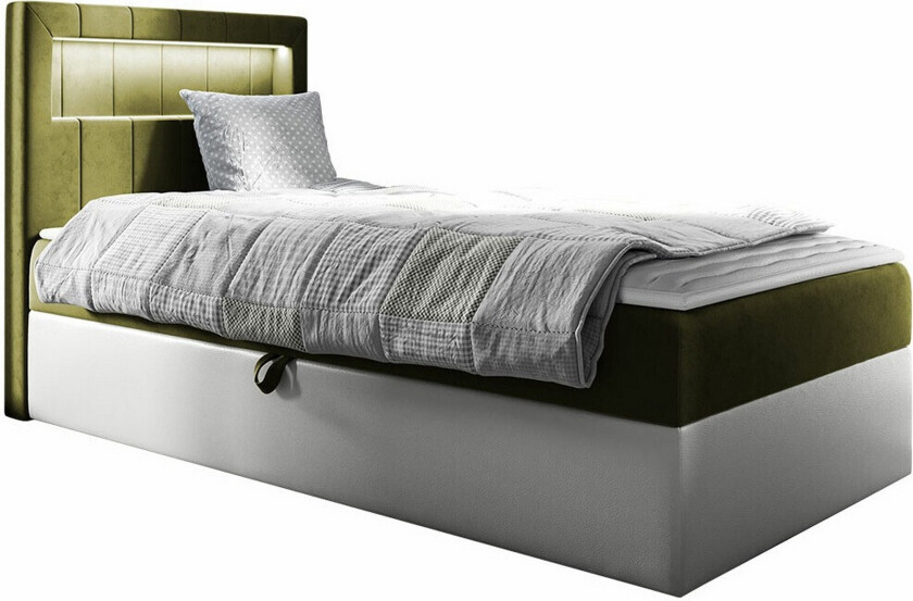 Boisdale Sengeramme 80x200 cm - Grønn/Hvit