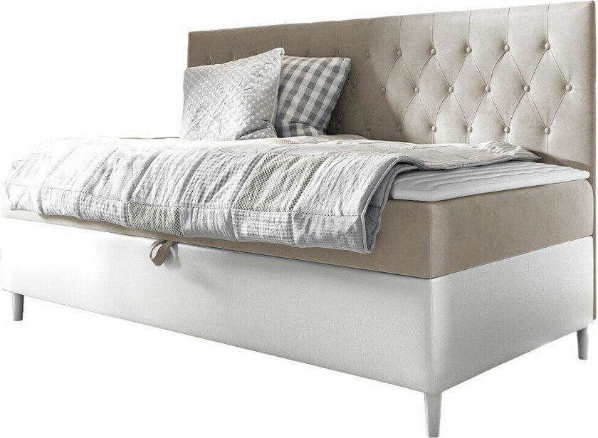 Boisdale Sengeramme 80x200 cm - Beige/Hvit