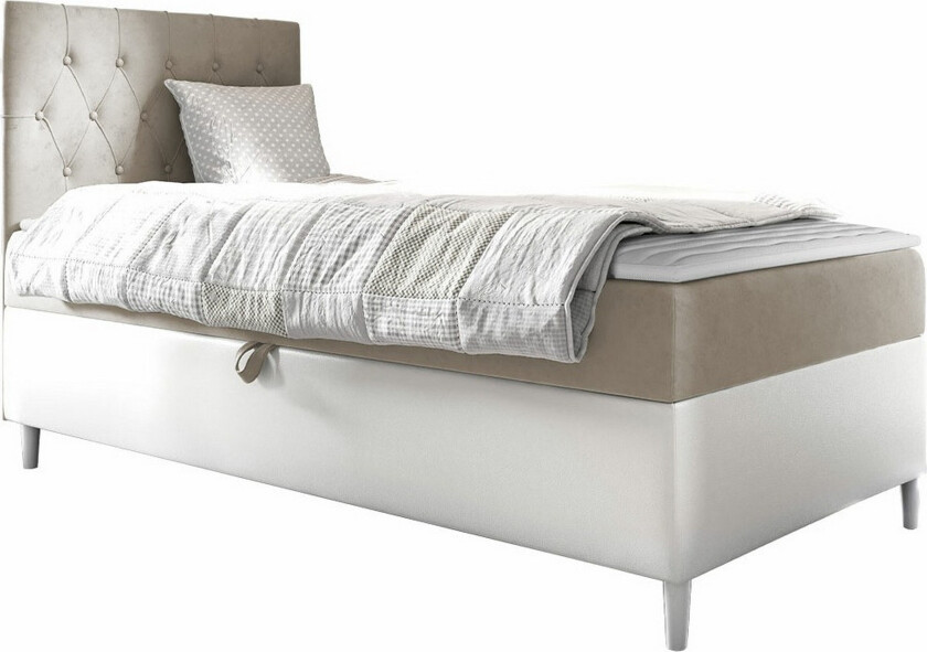 Boisdale Sengeramme 90x200 cm - Beige/Hvit