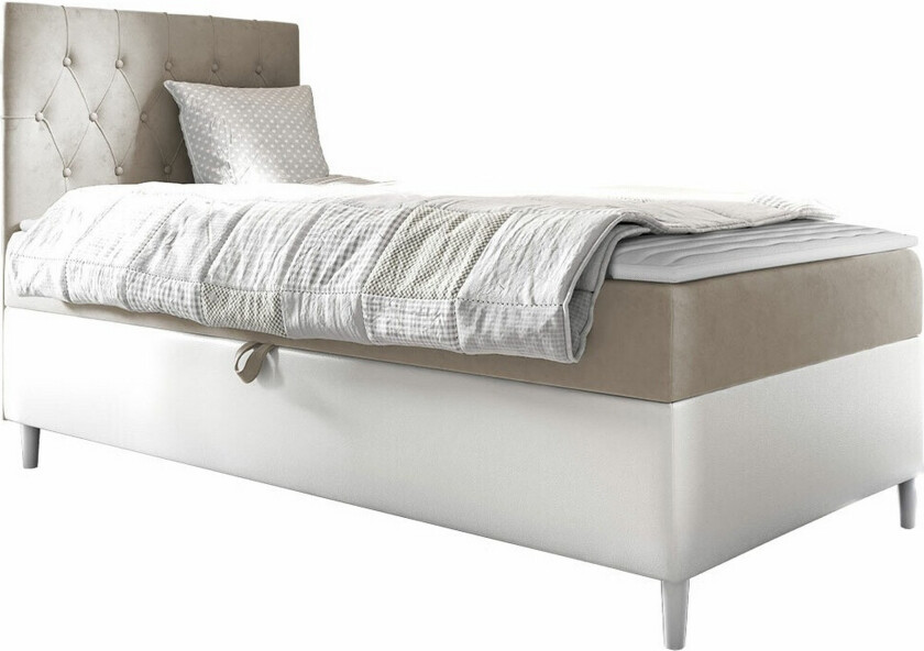 Boisdale Sengeramme 80x200 cm - Beige/Hvit