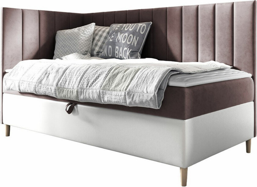 Boisdale Sengeramme 90x200 cm - Brun/Hvit