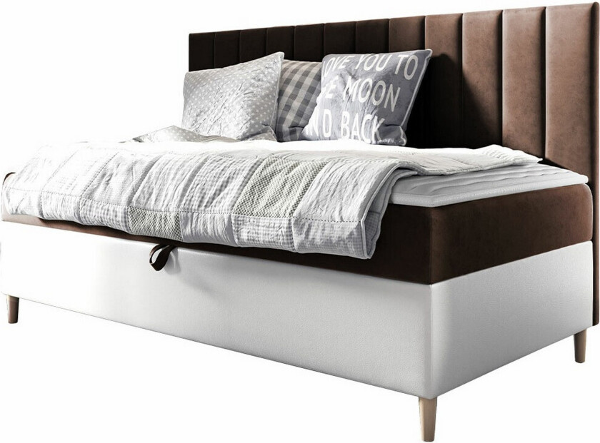 Boisdale Sengeramme 90x200 cm - Brun/Hvit