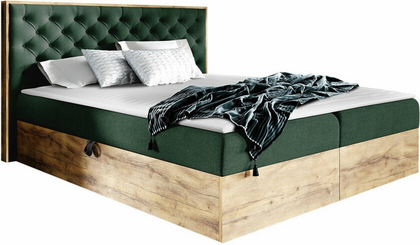 Oberting Sengeramme 200x200 cm - Grønn/Beige