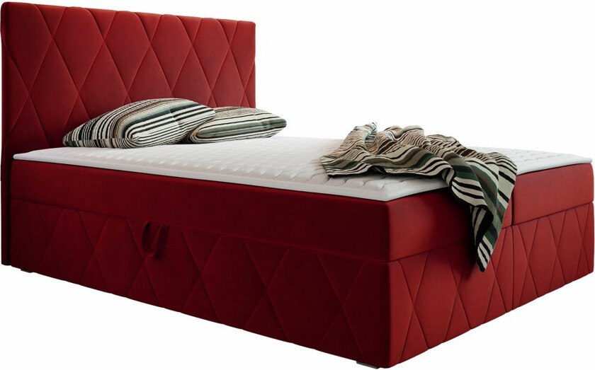 Kintore Kontinentalseng 140x200 cm - Mørkerød