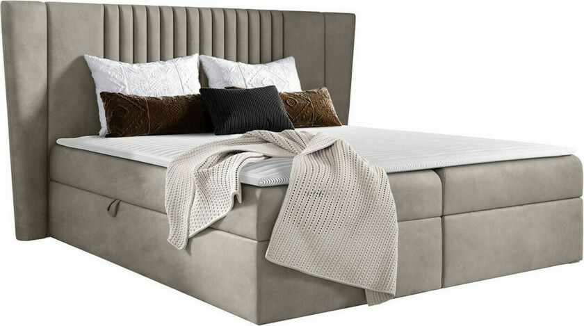 Boisdale Kontinentalseng 200x200 cm - Beige/Lys Beige