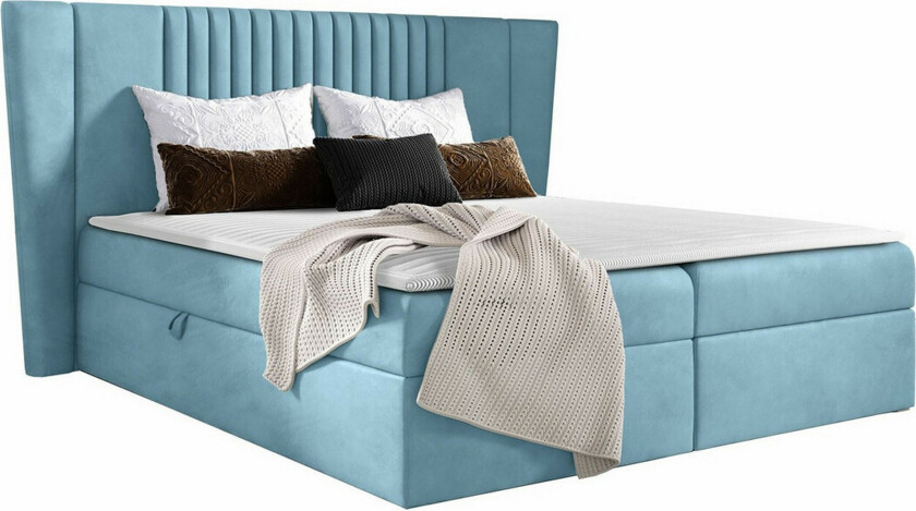 Boisdale Kontinentalseng 200x200 cm - Lyseblå/Mørkeblå