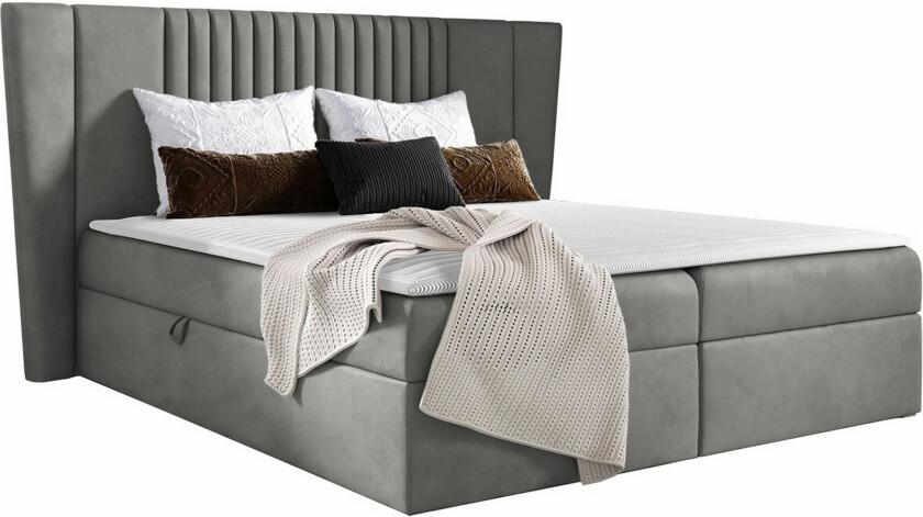 Boisdale Kontinentalseng 180x200 cm - Lysegrå