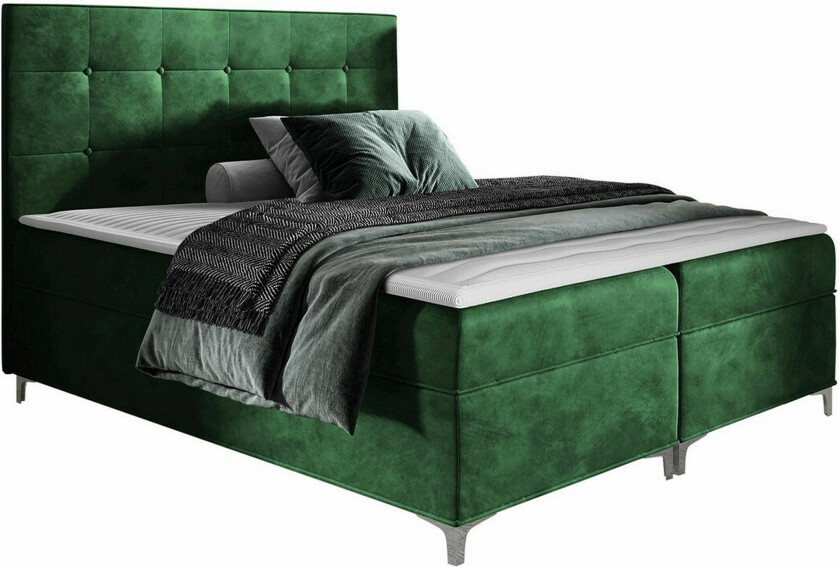 Boisdale Sengeramme 200x200 cm - Mørkegrønn