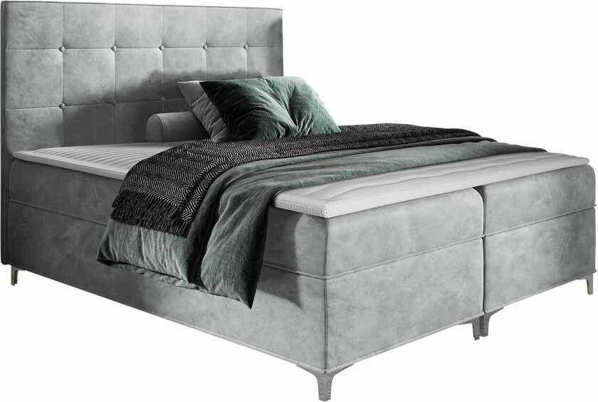 Boisdale Sengeramme 120x200 cm - Lysegrå