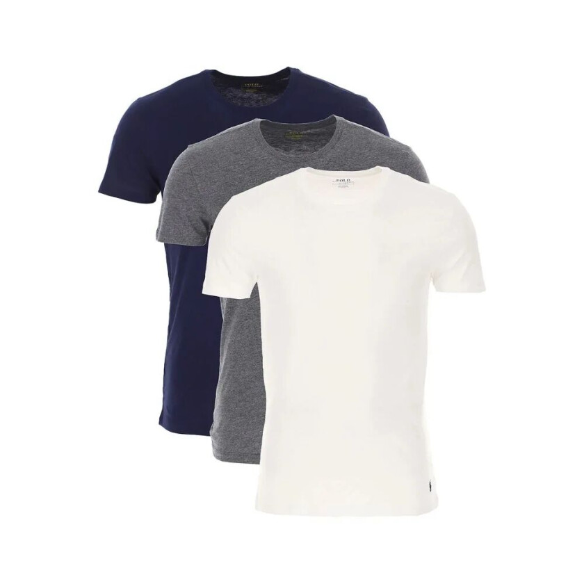 T-Skjorte 3pack Hvit/grå/navy Herre