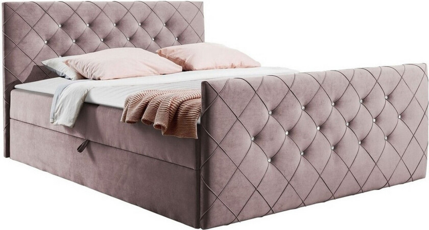 Hattie Sengeramme 200x200 cm - Lyserosa