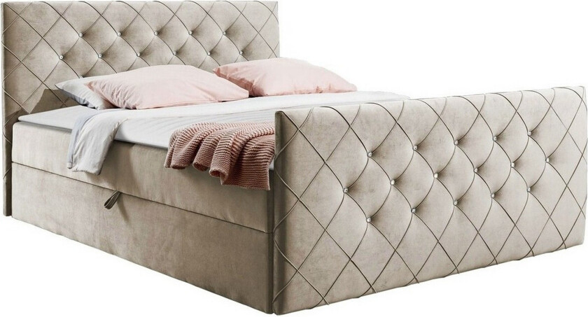 Hattie Sengeramme 200x200 cm - Beige