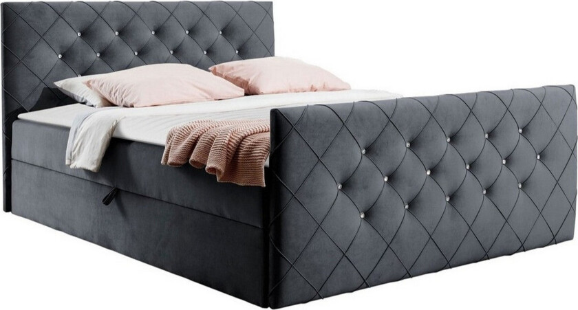 Hattie Sengeramme 160x200 cm - Mørkegrå